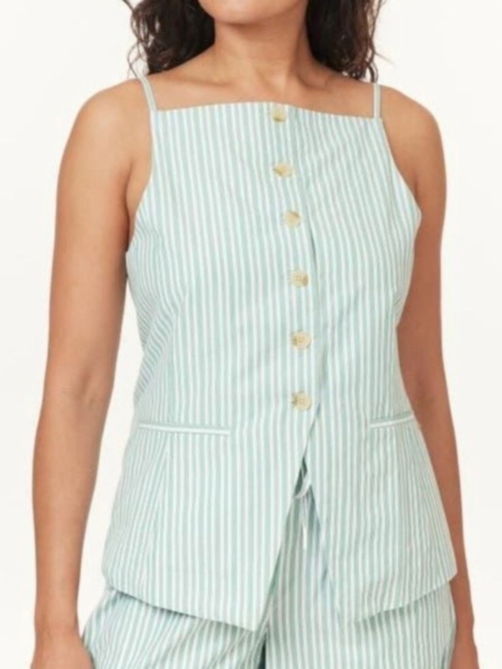 Scotch & Soda Sleeveless Vest Style Striped Blouse